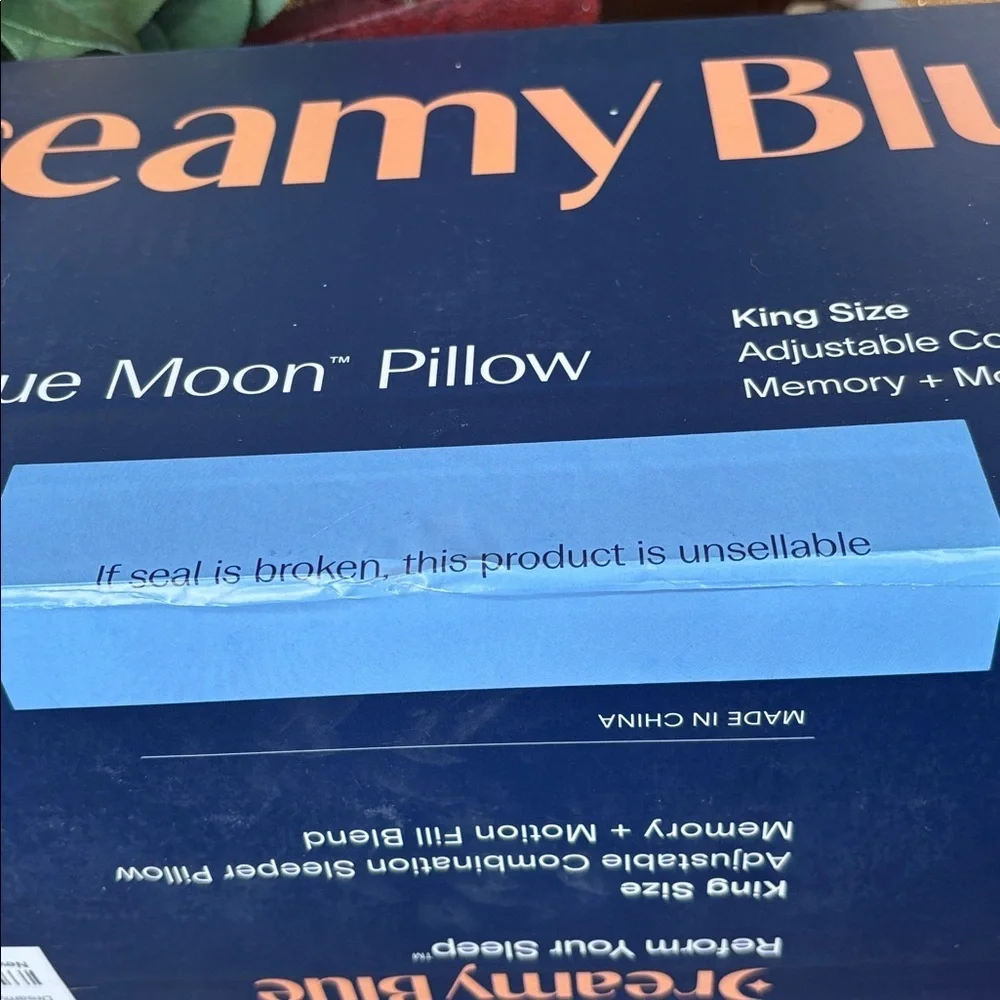DreamyBlue Moon King Pillow Adjustable Loft Shredded Memory Foam w/ Luxury Cover